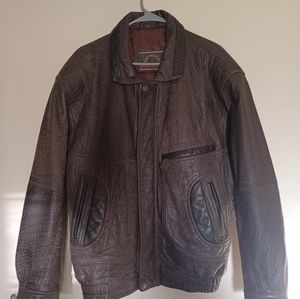 Men's leather jacket this is a large very nice Shepherds leather collections men